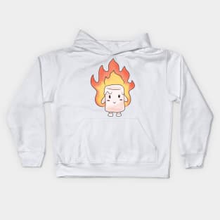 Marshmallow on fire Kids Hoodie